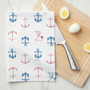 Linge De Cuisine Ancre nautique Snoopy Motif