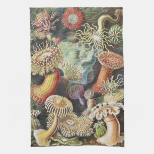 Linge De Cuisine Anémones de mer de Haeckel Collage d'art de vie na
