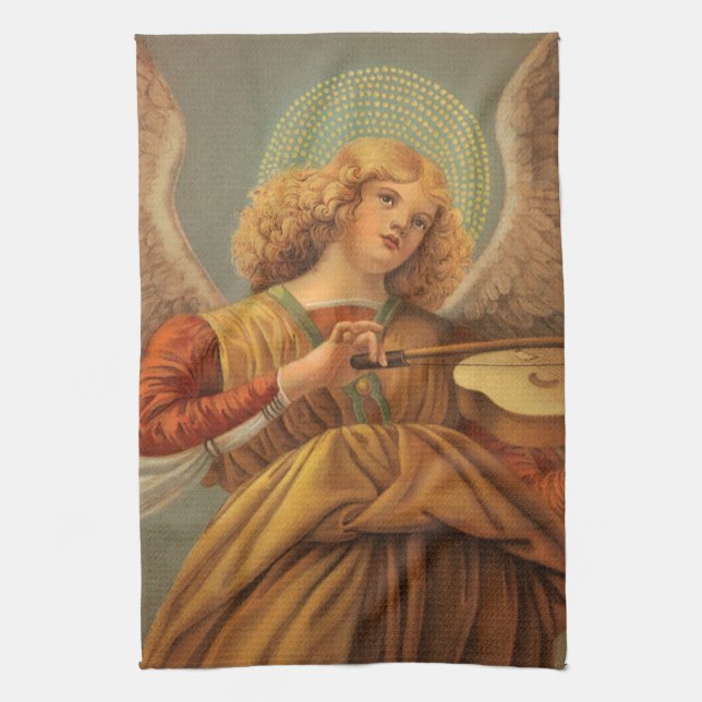Linge De Cuisine Ange Renaissance Jouer Violon Melozzo da Forli (Vertical)
