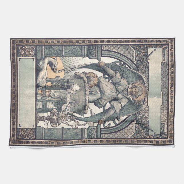 Linge De Cuisine Anges gardiens avec l'enfant Jésus (Horizontal)