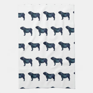 Linge De Cuisine Anglais Chien de race Chien de taureau Aquarelle S