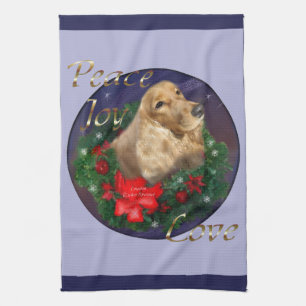 Linge De Cuisine Anglais Cocker Spaniel Christmas