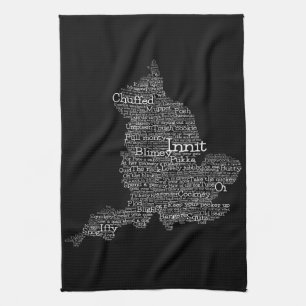 Linge De Cuisine Angleterre Slang British Word Art Carte