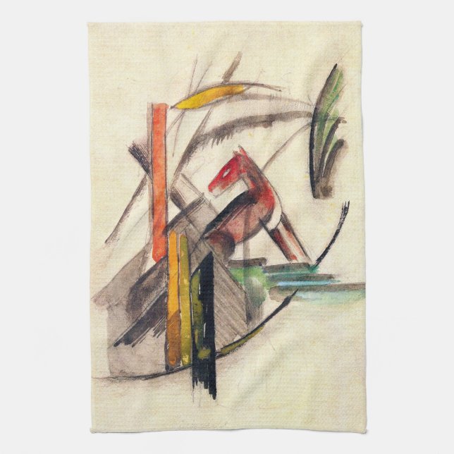 Linge De Cuisine Animal de Franz Marc, Art de l'expressionnisme Vin (Vertical)