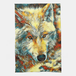 Linge De Cuisine AnimalArt_Wolf_003