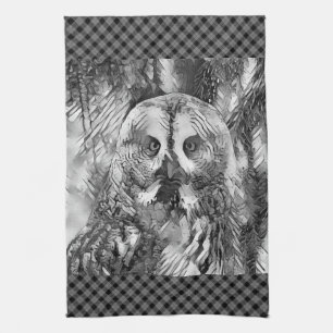 Linge De Cuisine AnimalArtBW_Owl_001
