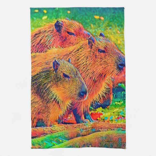 Linge De Cuisine AnimalColor_Capybara_003 (Vertical)