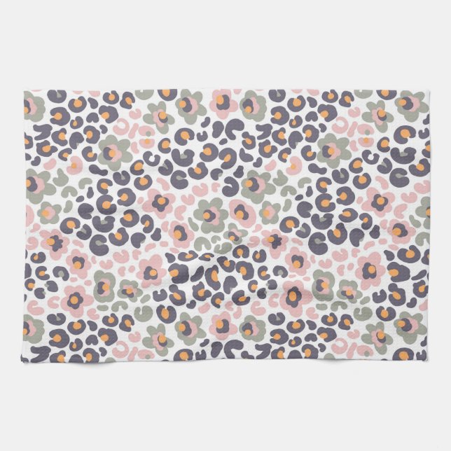 Linge De Cuisine Animalier avec Fleurs (Horizontal)