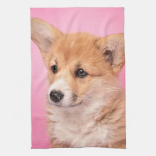Linge De Cuisine Animaux de bébés cutest   Corgi Chiot rose
