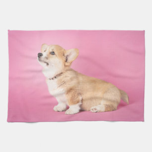 Linge De Cuisine Animaux de bébés cutest Corgi rose Chiot