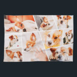 Linge De Cuisine Animaux de compagnie Moderne Simple Personnalisé 9<br><div class="desc">Ajoutez neuf (9) photos personnalisées du nom de votre animal et de votre animal. Ajoutez vos photos et si nécessaire,  démasquez le groupe de photos et le cadre,  ajustez l'image sur le cadre,  puis cliquez sur masque.</div>