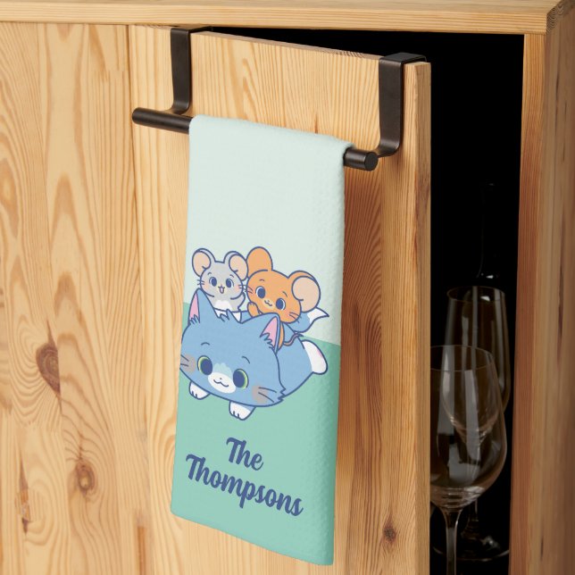 Linge De Cuisine Anime Tom, Jerry et Tuffy (Pliage en tiers)