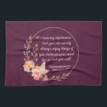 Linge De Cuisine Anne Of Green Gables Citation I - Style mignon<br><div class="desc">Un design sympa, parfait pour tous ceux qui aiment le livre Anne Of Green Gables écrit par l'auteure Lucy Maud Montgomery! "C'est mon expérience que vous pouvez presque toujours profiter des choses si vous décidez fermement que vous le ferez." Anne Shirley cite le roman de L. M. Montgomery. Aimez-vous lire...</div>