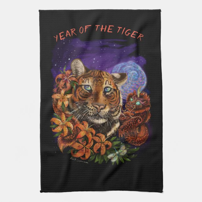 Linge De Cuisine Année chinoise du tigre (Vertical)
