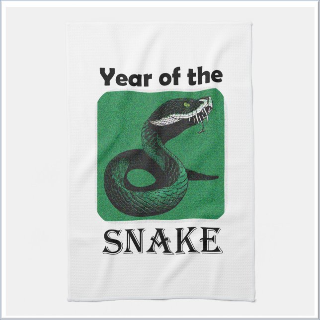 Linge De Cuisine Année cool du serpent Zodiac chinois (Créateur téléchargé)
