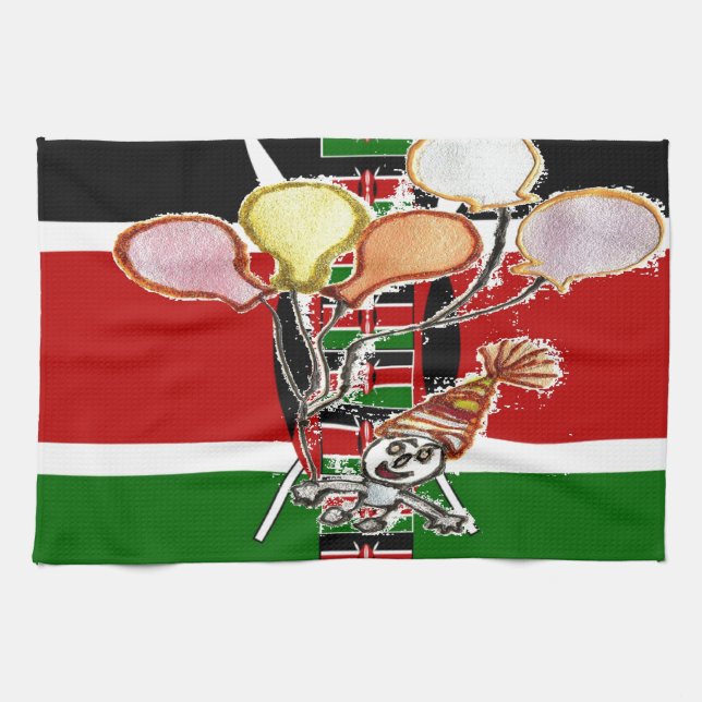 Linge De Cuisine anniversaire du Kenya (Horizontal)