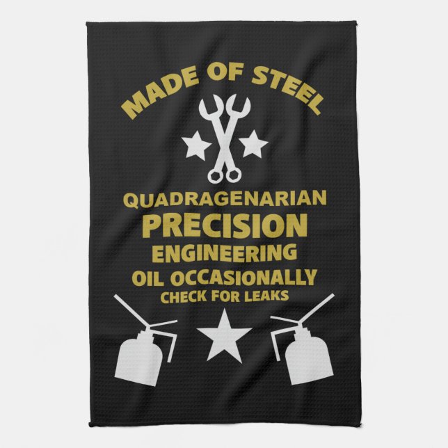 Linge De Cuisine Anniversaire quadragénaire (Vertical)