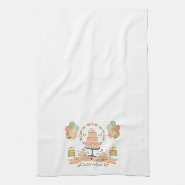 Linge De Cuisine anniversaire rustique chic et moderne (Vertical)