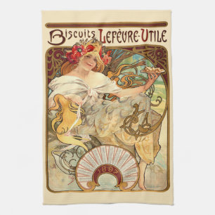 Linge De Cuisine Annonce de biscuits Art nouveau vintage par Alphon