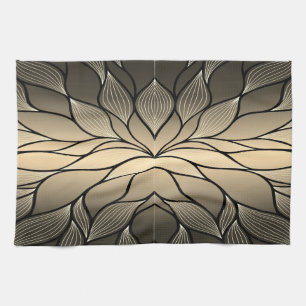 Linge De Cuisine Antique Gold Creative Leave Motif