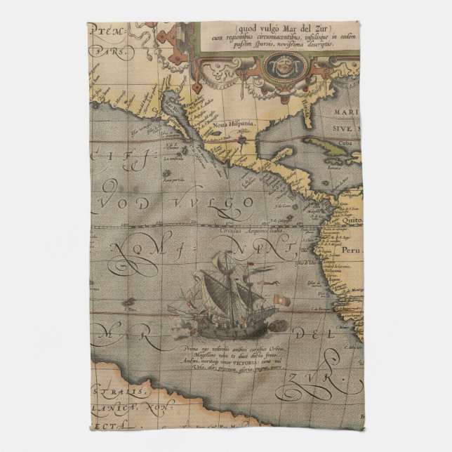 Linge De Cuisine Antique vieille carte inspirée (14) étiquette de b (Vertical)