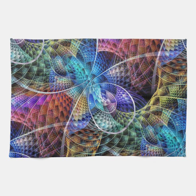 Linge De Cuisine Apophyse Abstraite Fractale X (Horizontal)