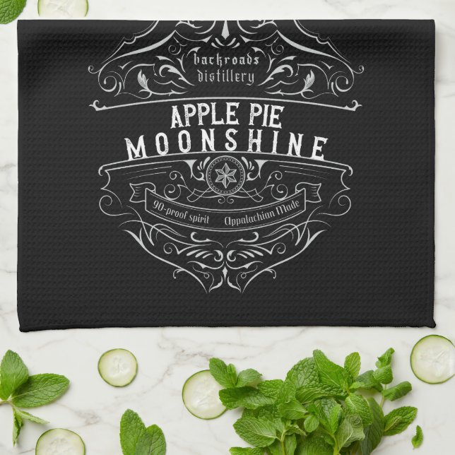 Linge De Cuisine Appalachia Moonshine Étiquette (Plié)