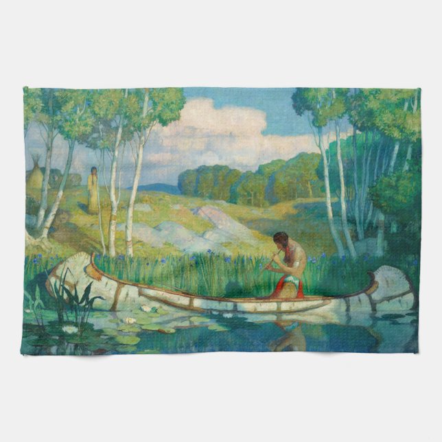 Linge De Cuisine Appel Amour Indien par Newell Convers Wyeth (Horizontal)