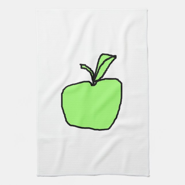 Linge De Cuisine Apple vert (Vertical)