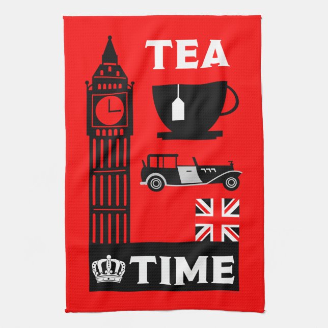 Linge De Cuisine Après-midi British Tea Parties (Vertical)