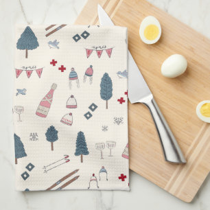 Linge De Cuisine Apres Ski Cabine Décor Champagne