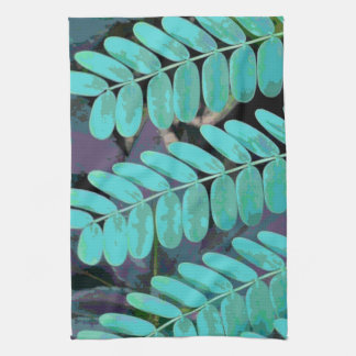 Linge De Cuisine Aqua Feuilles