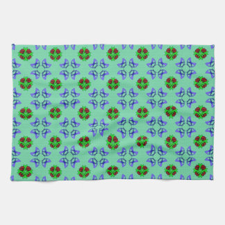 Linge De Cuisine Aqua Floral Towel