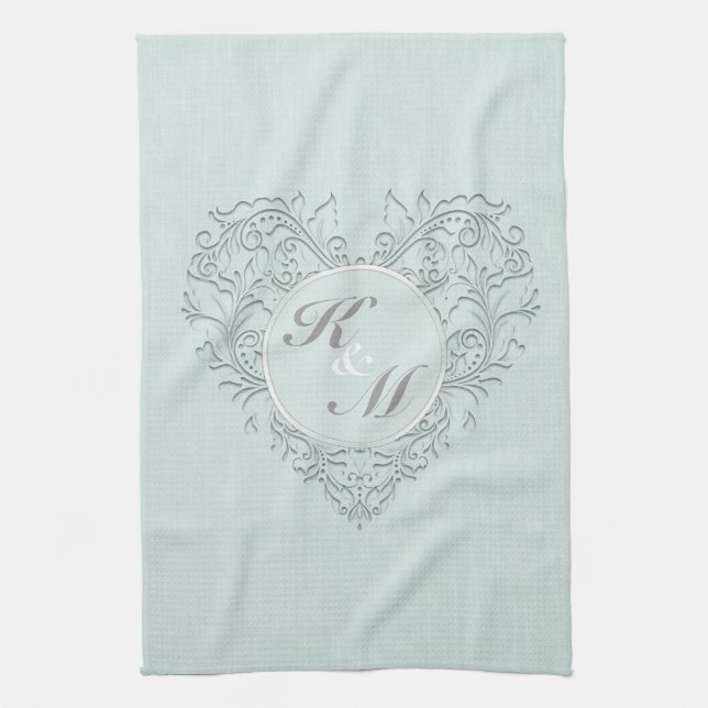 Linge De Cuisine Aqua HeartyChic (Vertical)