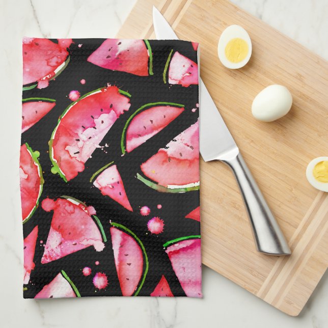 Linge De Cuisine Aquarelle 2 (Quart Plié)