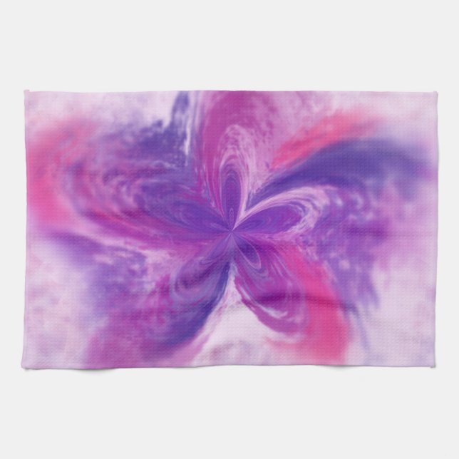 Linge De Cuisine Aquarelle à fleurs d'Imaginaire Abstrait peint (Horizontal)