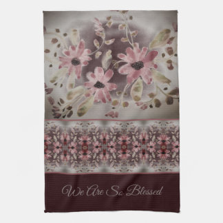 Linge De Cuisine Aquarelle à motifs floraux