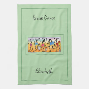 Linge De Cuisine Aquarelle, Art Africain Magnifique Danse Coeur Réc