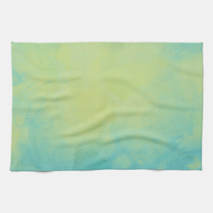 Linge De Cuisine Aquarelle bleu et vert
