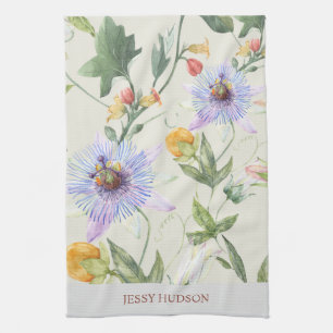 Linge De Cuisine Aquarelle Botanique Floral Citrus