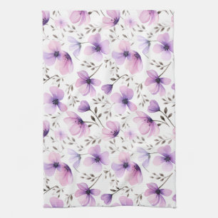 Linge De Cuisine Aquarelle Botanique Motif Floral