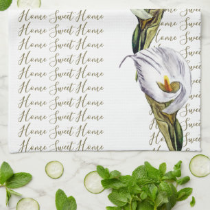 Linge De Cuisine Aquarelle Calla Lily Accueil Sweet Home Personnali