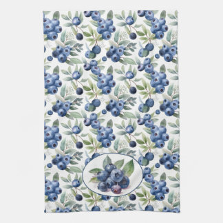Linge De Cuisine Aquarelle de bleuets mignons