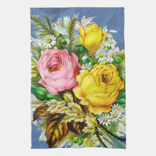 Linge De Cuisine Aquarelle de bouquet floral d'automne