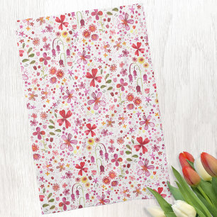 Linge De Cuisine Aquarelle de fleurs sauvages