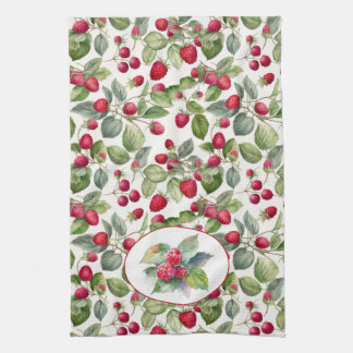 Linge De Cuisine Aquarelle de framboises mignonnes