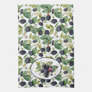 Linge De Cuisine Aquarelle de mûre Blackberry