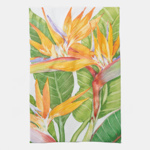 Linge De Cuisine Aquarelle exotique de fleurs