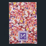 Linge De Cuisine Aquarelle Feuille initiale en chute libre sur mesu<br><div class="desc">Décorez votre cuisine avec cette belle serviette. Fait un grand ménage ou un cadeau mariage! Vous pouvez le customiser et ajouter du texte ou modifier les couleurs. Consultez ma boutique pour plus de couleurs et de motifs !</div>