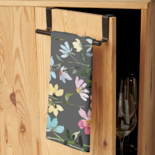 Linge De Cuisine Aquarelle Fleur coloré Vintage